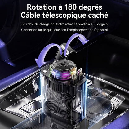 W&O Starlight 5-en-1 ✨  Le Chargeur Qui Transforme Votre Voiture en Bulle de Bien-être